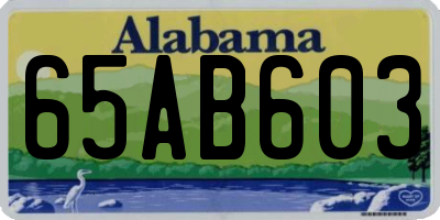 AL license plate 65AB603