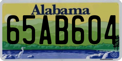 AL license plate 65AB604
