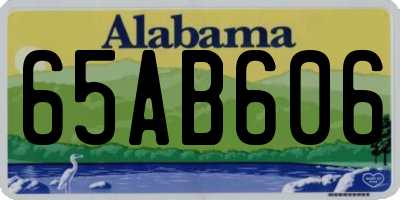 AL license plate 65AB606