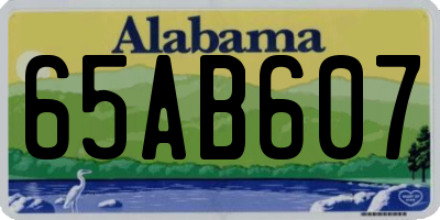 AL license plate 65AB607
