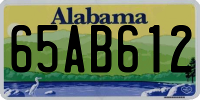 AL license plate 65AB612