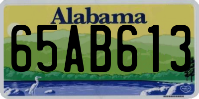 AL license plate 65AB613