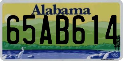 AL license plate 65AB614