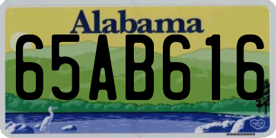 AL license plate 65AB616