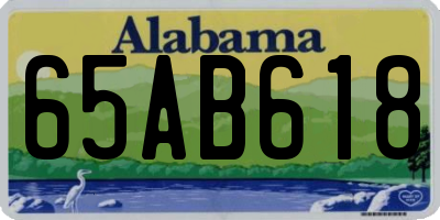 AL license plate 65AB618
