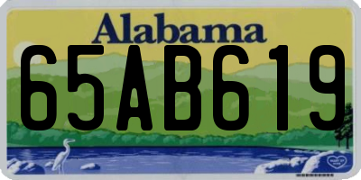 AL license plate 65AB619