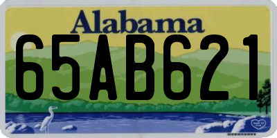 AL license plate 65AB621