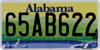 AL license plate 65AB622
