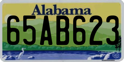AL license plate 65AB623