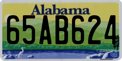 AL license plate 65AB624