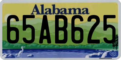 AL license plate 65AB625