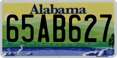 AL license plate 65AB627