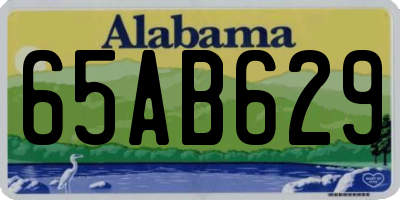 AL license plate 65AB629