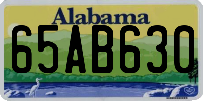 AL license plate 65AB630