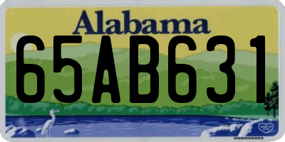 AL license plate 65AB631