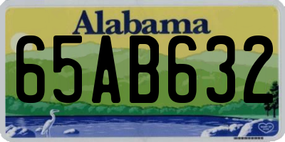 AL license plate 65AB632