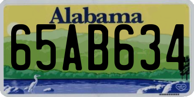AL license plate 65AB634