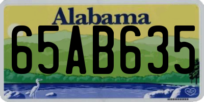 AL license plate 65AB635