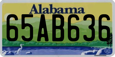 AL license plate 65AB636