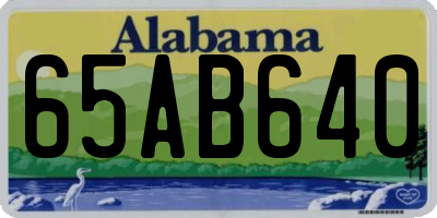 AL license plate 65AB640