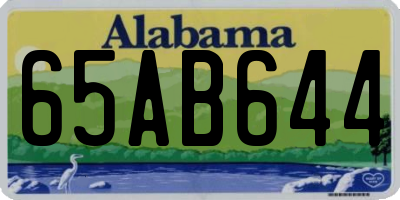 AL license plate 65AB644