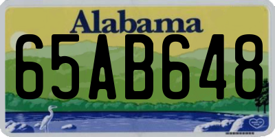 AL license plate 65AB648
