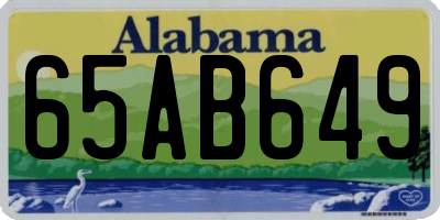 AL license plate 65AB649
