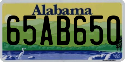 AL license plate 65AB650