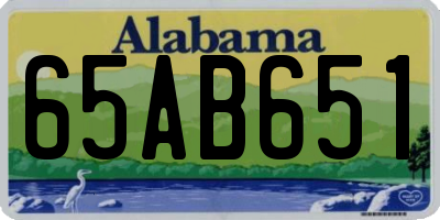 AL license plate 65AB651