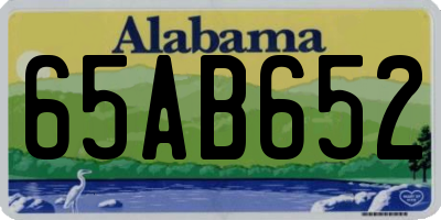 AL license plate 65AB652