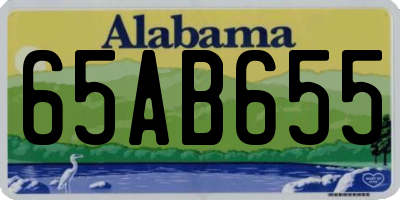 AL license plate 65AB655