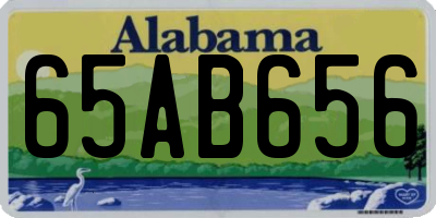 AL license plate 65AB656