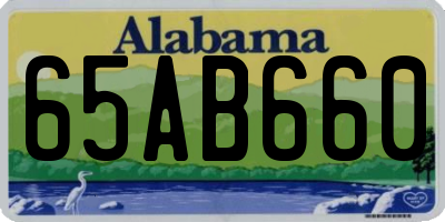 AL license plate 65AB660