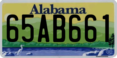 AL license plate 65AB661
