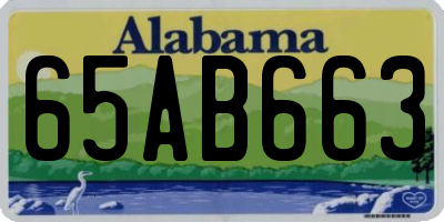 AL license plate 65AB663