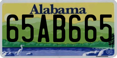 AL license plate 65AB665