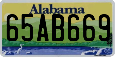 AL license plate 65AB669