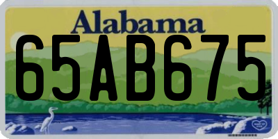 AL license plate 65AB675