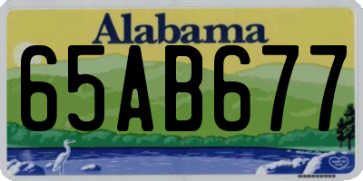 AL license plate 65AB677