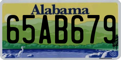 AL license plate 65AB679