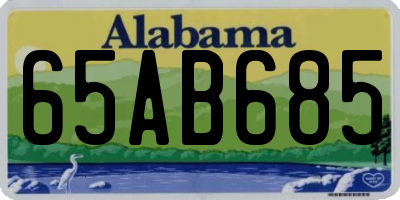 AL license plate 65AB685