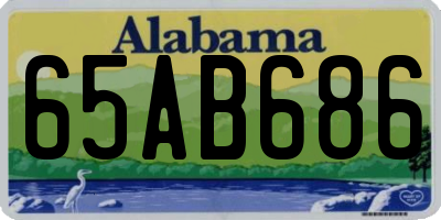 AL license plate 65AB686
