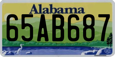 AL license plate 65AB687