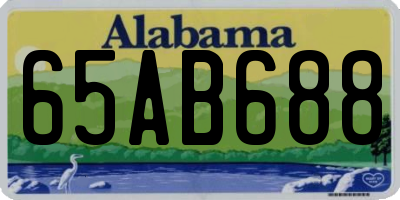 AL license plate 65AB688