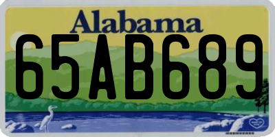 AL license plate 65AB689