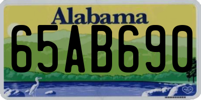 AL license plate 65AB690