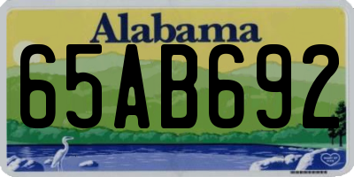 AL license plate 65AB692