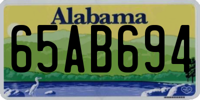 AL license plate 65AB694