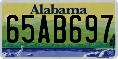 AL license plate 65AB697