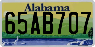 AL license plate 65AB707